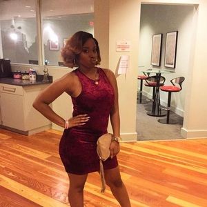 F21 Velvet Sleeveless Mini Dress